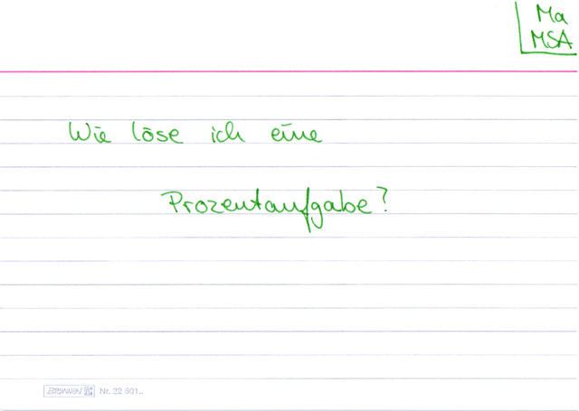 Wie löse ich eine Prozentaufgabe?