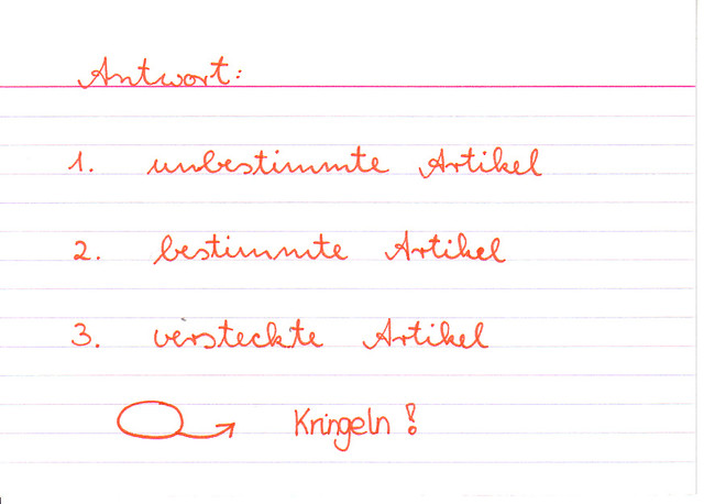 Welche Arten von Artikeln kennst du?