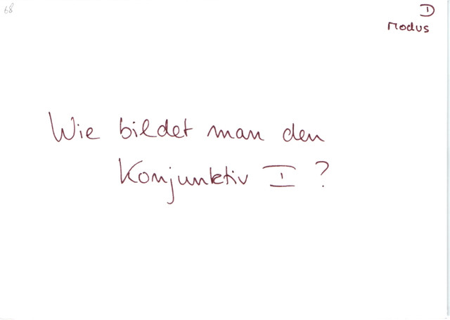 Bildung des Konjunktiv I