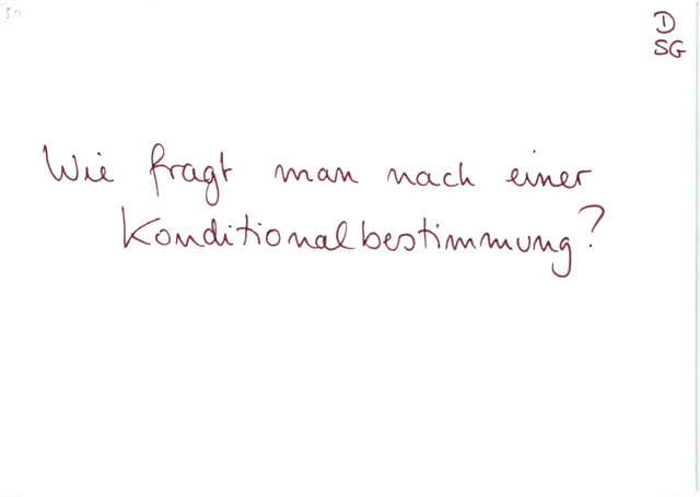 Wie fragt man nach einer Konditionalbestimmung?