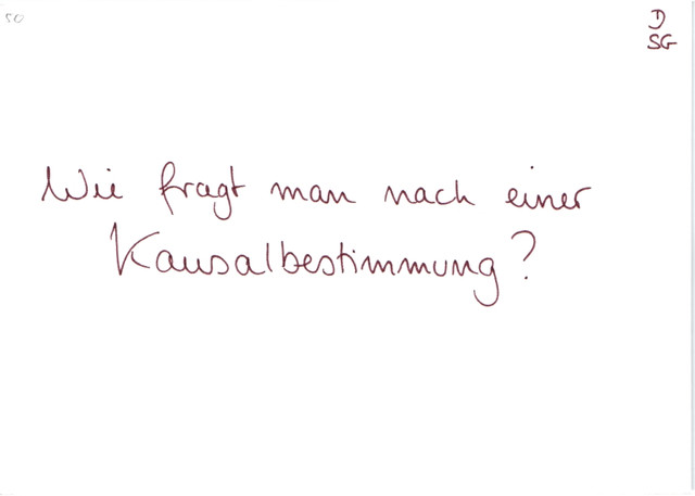 Wie fragt man nach einer Kausalbestimmung?