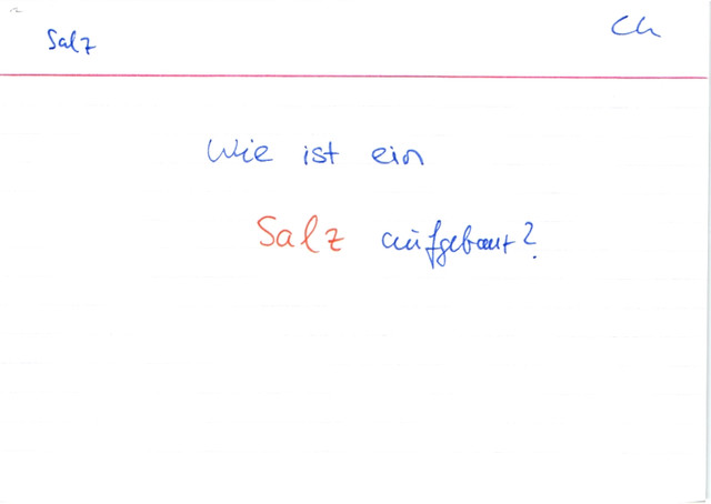 Aufbau von Salzen