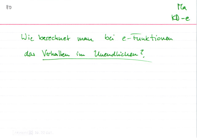Das Verhalten im Unendlichen bei e-Funktionen bestimmen