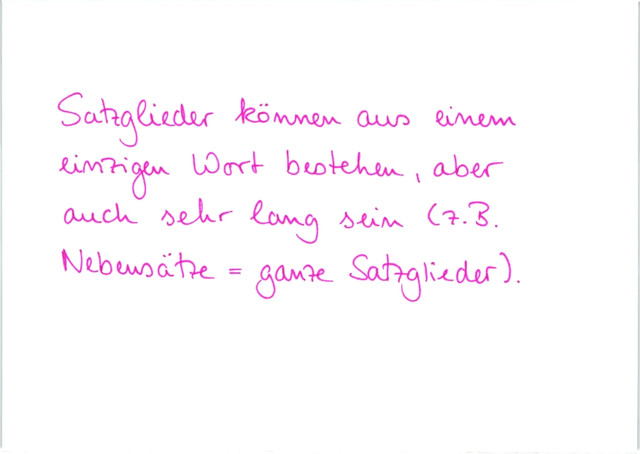 Aus wie vielen Worten besteht ein Satzglied?