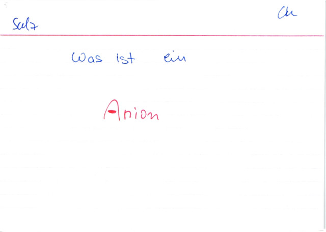 Was ist ein Anion?