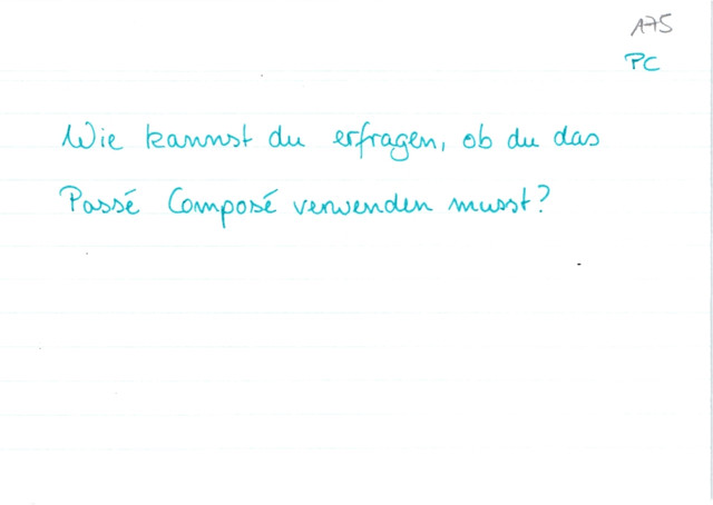 Fragen für Passé Composé