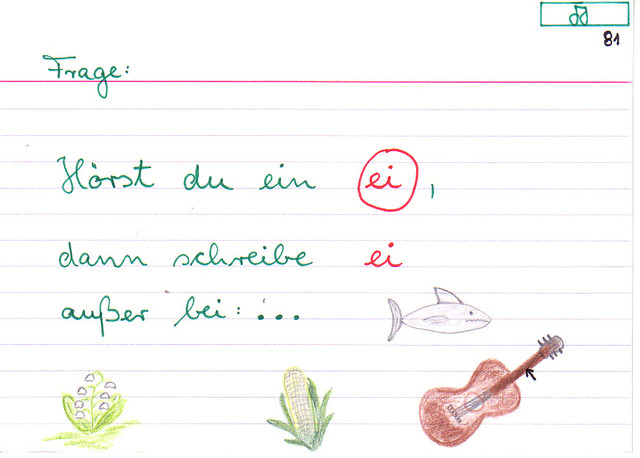 Ausnahmen zum Laut ei (ai)