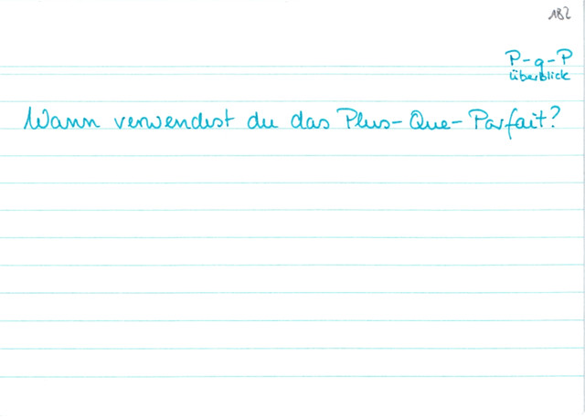 Verwendung plus-que-parfait