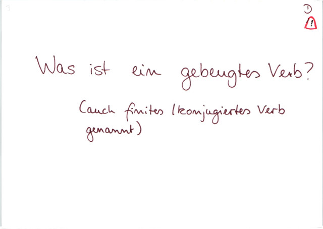 gebeugtes Verb