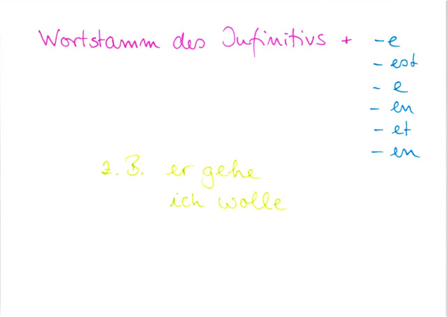 Bildung des Konjunktiv I