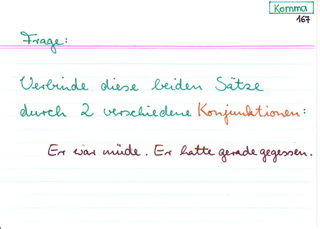 Sätze mit Konjunktionen verbinden