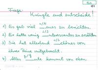 Kingelübung: Kringel und entscheide!