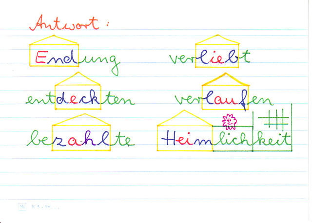Wortstamm einzeichnen
