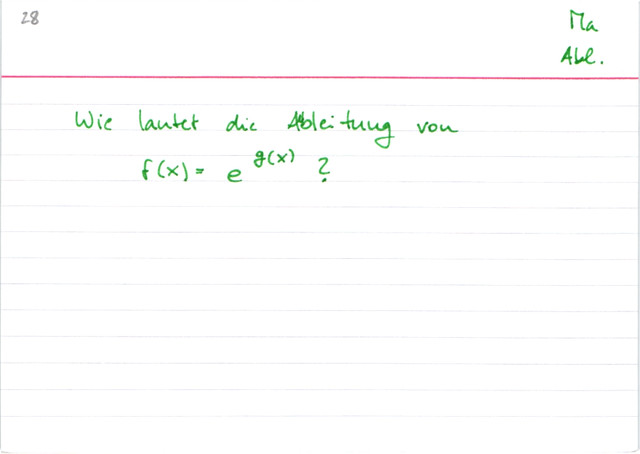 Exponentialfunktionen mit Hilfe der Kettenregel ableiten