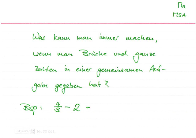 Brüche und ganze Zahlen
