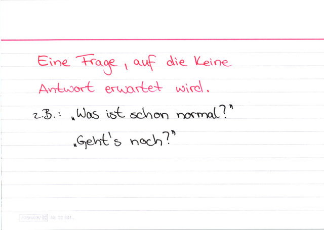 rethorische Frage