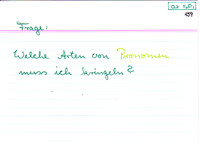 Welche Arten von Pronomen muss ich Kringeln?