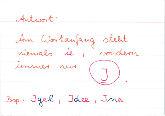 Langes i ohne ie