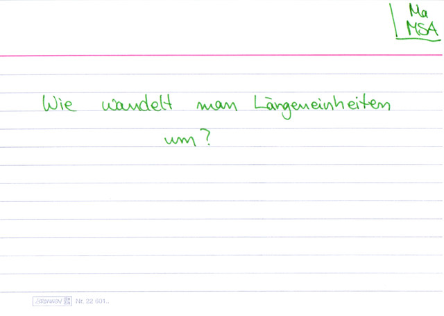 Wie wandelt man Längeneinheiten um?