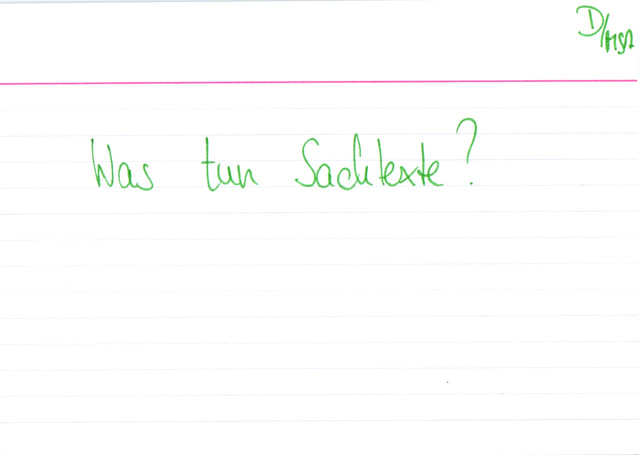 Was tun Sachtexte?