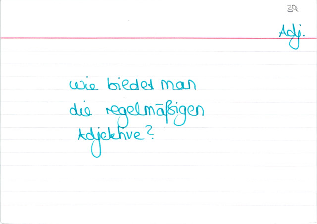 Bildung regelmäßiger Adjektive