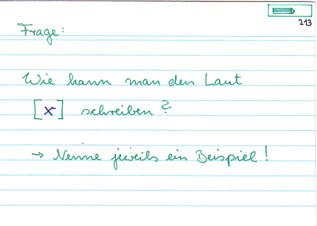 Wie kann man den Laut x schreiben?