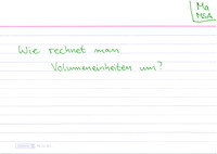 Wie rechnet man Volumeneinheiten um?