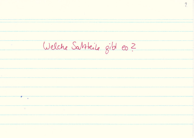 Welche Satzteile gibt es?