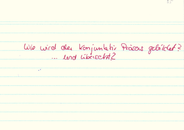 Wie wird der Konjunktiv Präsens gebildet und übersetzt?