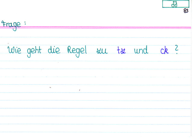Regel zu tz und ck