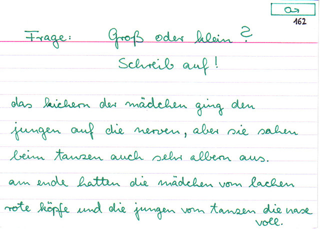 Groß oder klein?