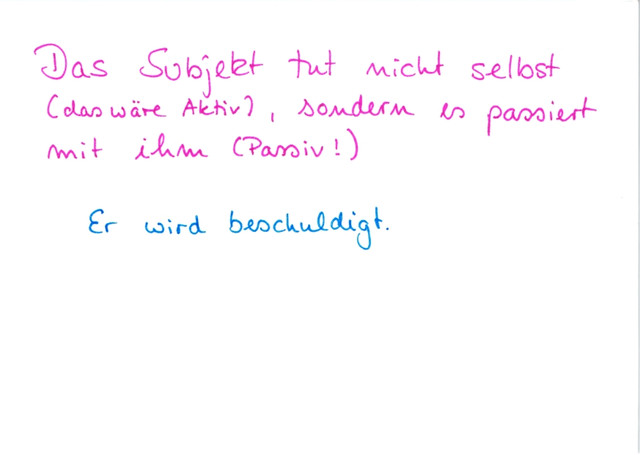 Was bedeutet Passiv?