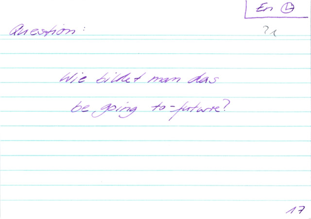Bildung des going to futures