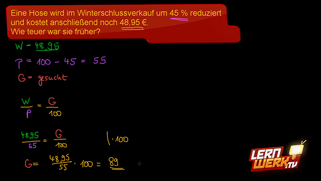 MSA 7 Prozent- und Zinsrechnung - Teil 2