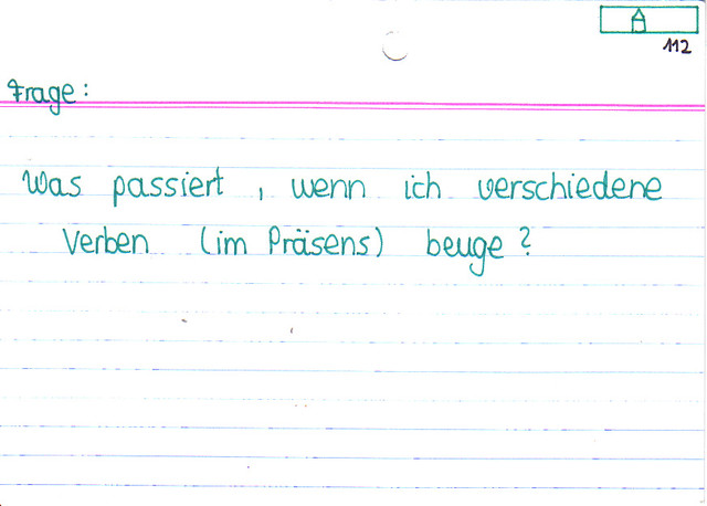 Beugen von Verben im Präsens