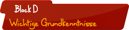 Wichtige Grundkenntnisse