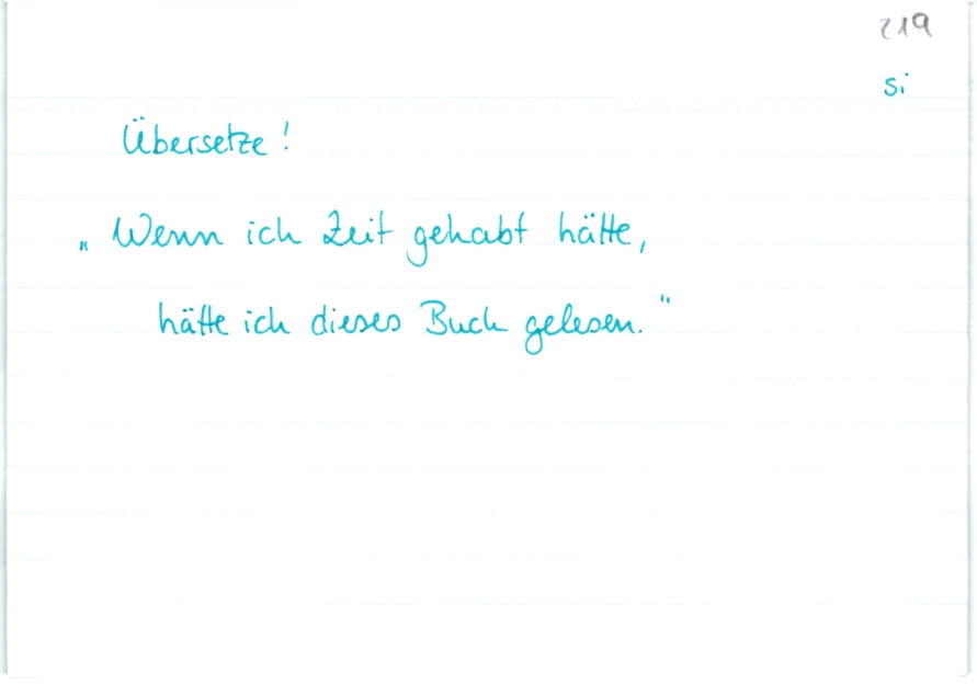 Übung Si Sätze ǀ Lernwerk TV